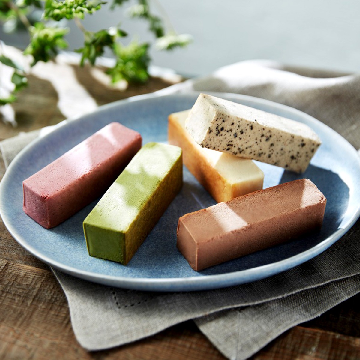 スティック型チーズケーキ ハピチスティック 5種6本セット（チーズ・ショコラ・フランボワーズ・抹茶・カフェオレ）【グルテンフリー・冷凍お取り寄せスイーツ】iHug Cheese