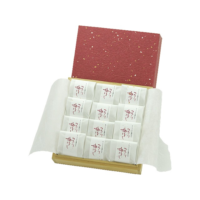 化粧箱入り・小分け包装　フルーツ梅干し（12粒）紀州産南高梅の専門店　深見梅店