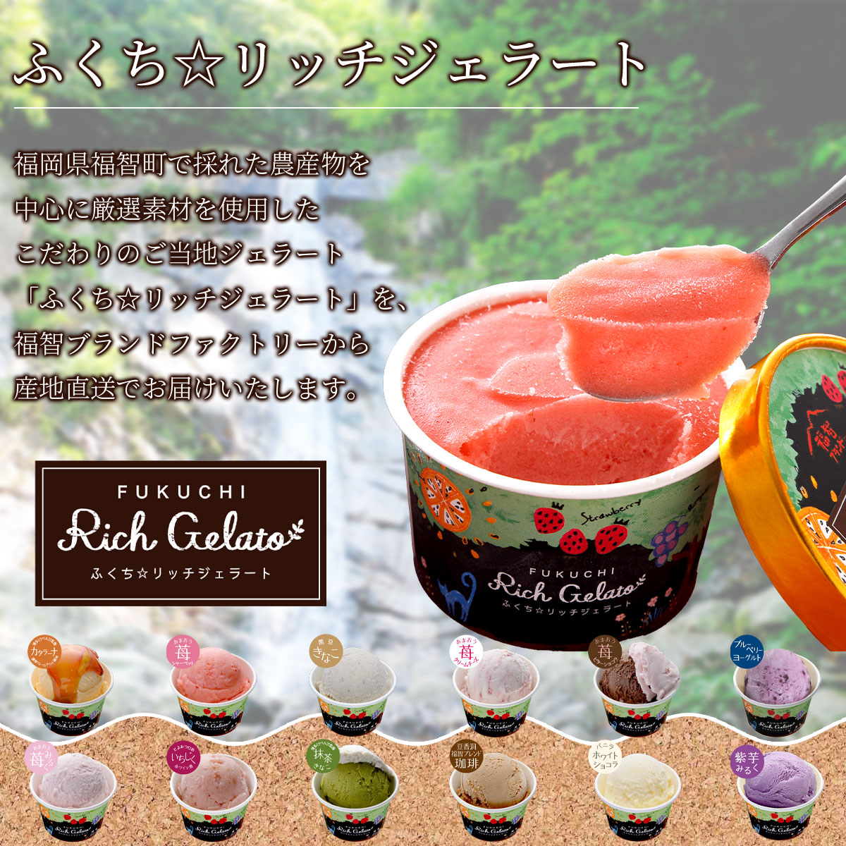 ふくち☆リッチジェラート モダンセット（6個入）福岡県福智町ご当地