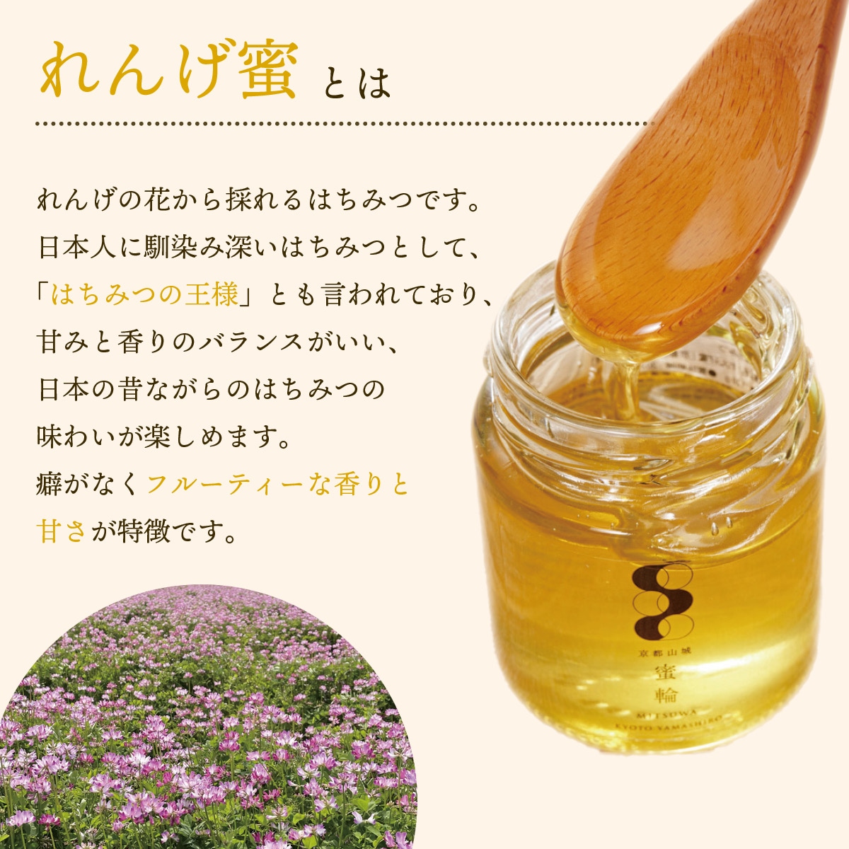 京都産生はちみつ れんげ蜜・百花蜜ギフトセット（各120g）｜美味逸品