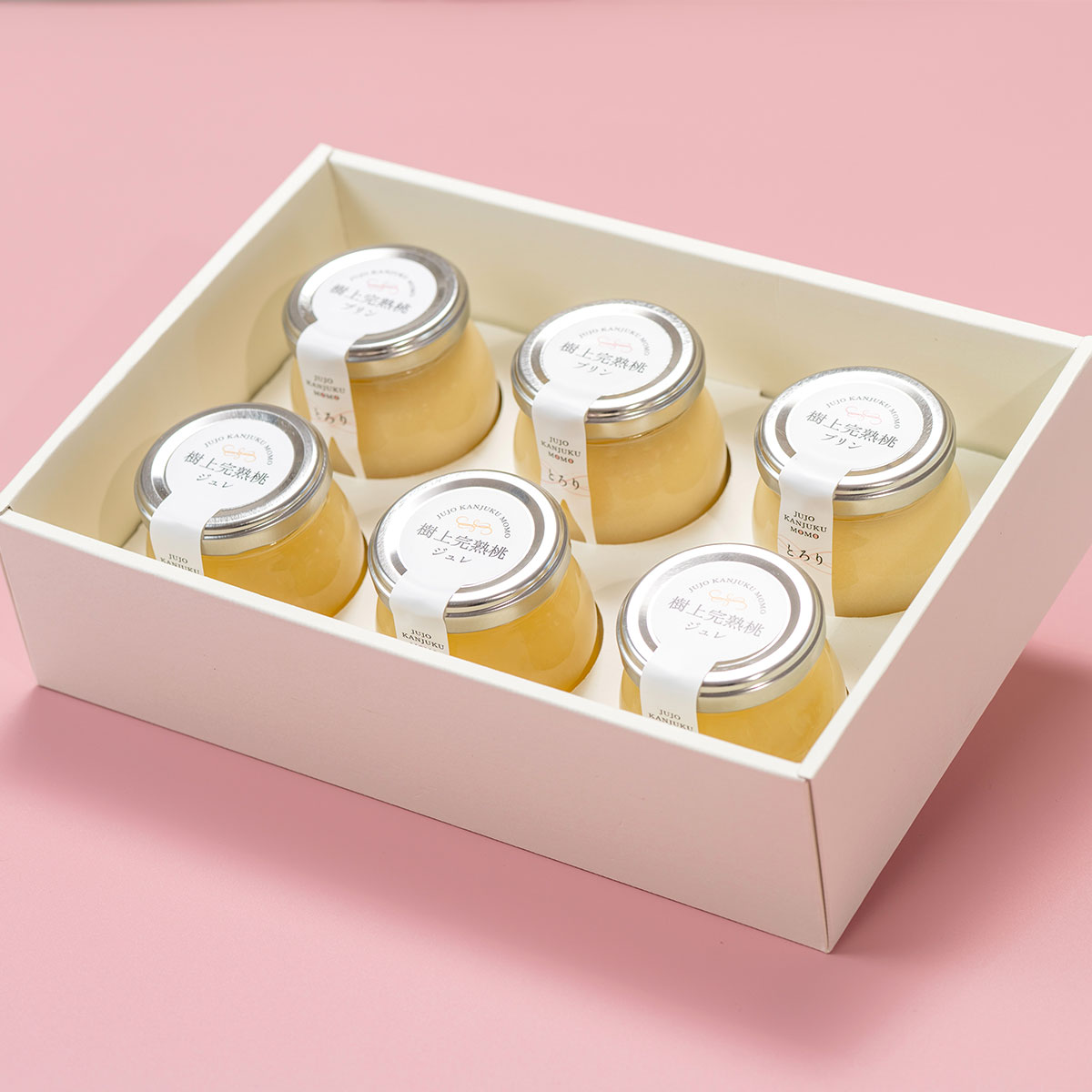 山形県産　樹上完熟桃ジュレ・桃プリン　90g×6個ギフトセット