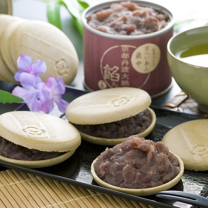 お手作り宇治もなか（京番茶皮/丹波大納言あん 最中）