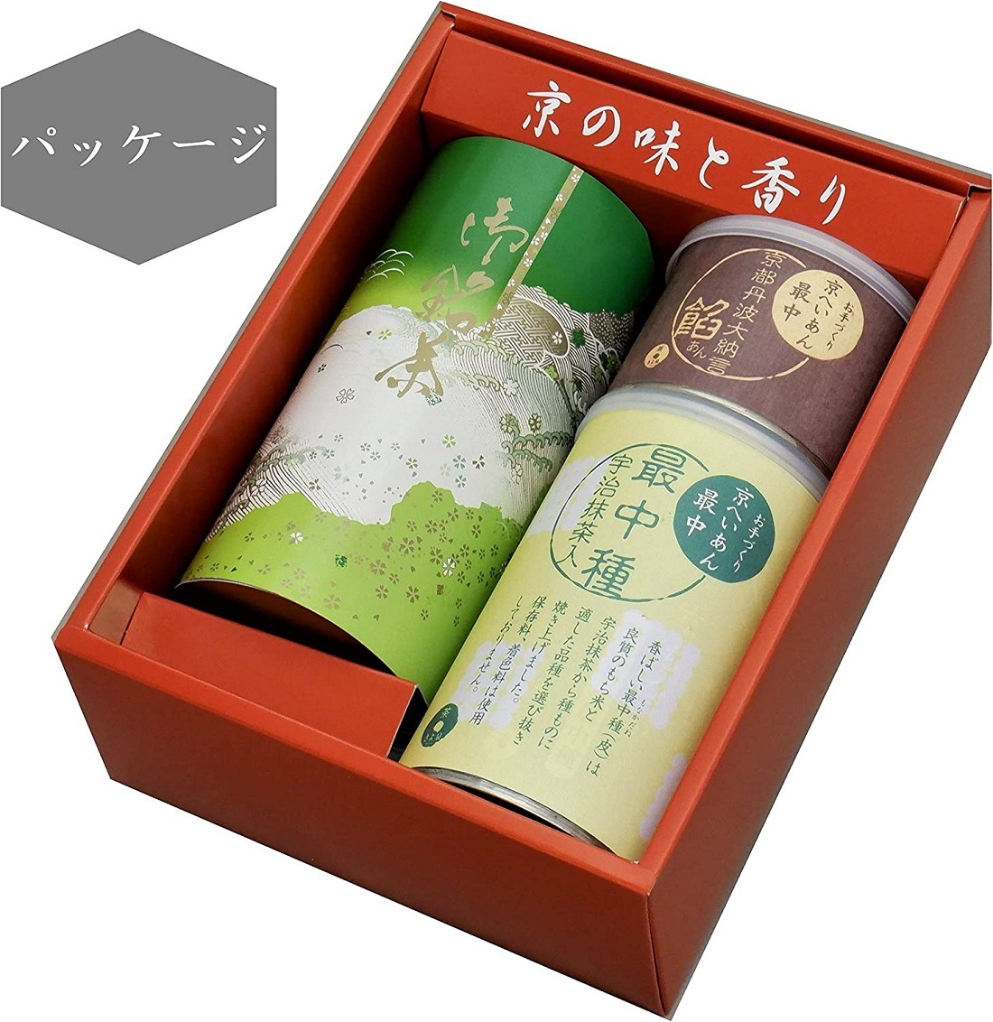 宇治茶とお手作り抹茶もなかセット（抹茶皮/丹波大納言あん 最中）