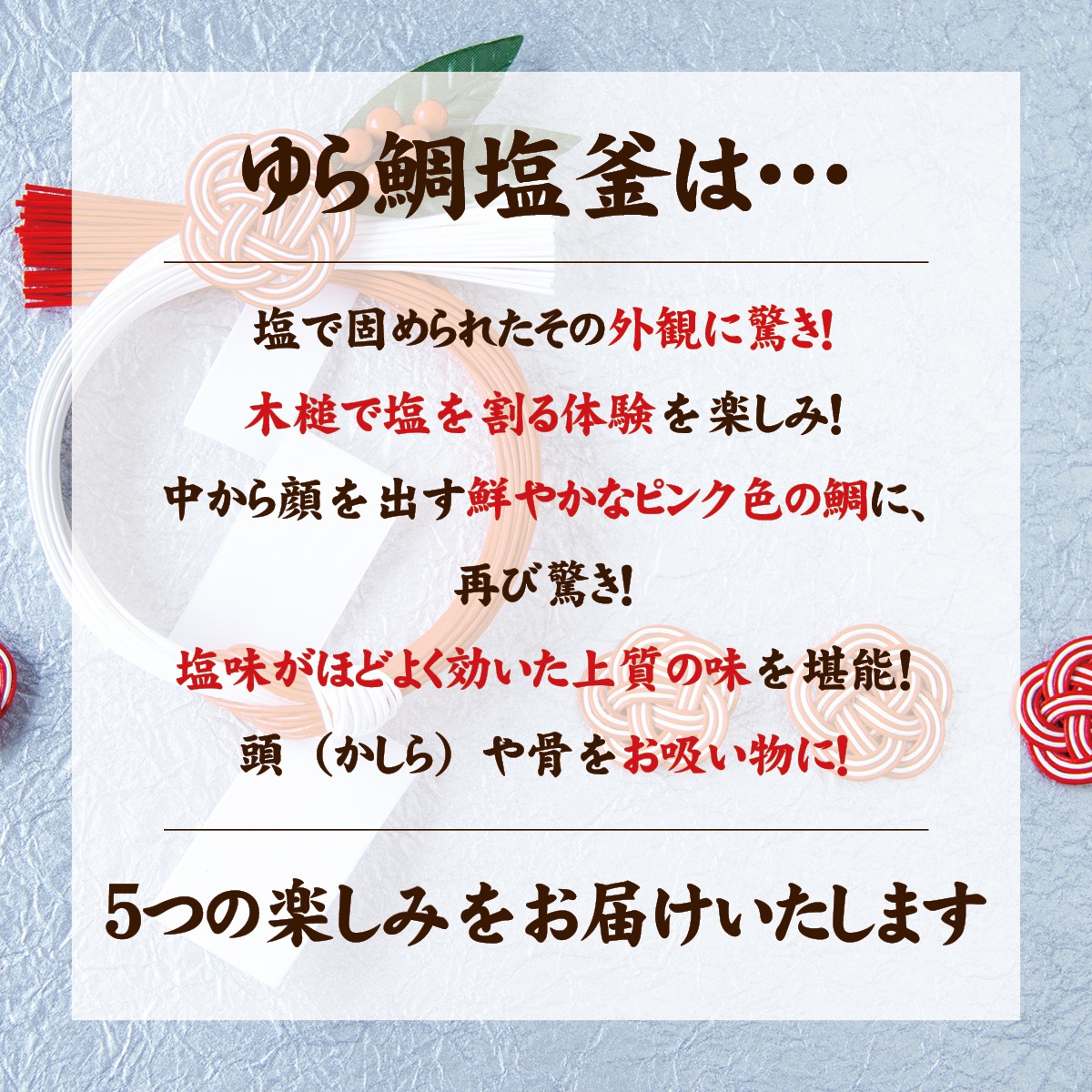 ゆら鯛の塩釜焼き（1.3kg）愛媛県南宇和郡の由良半島から産地直送
