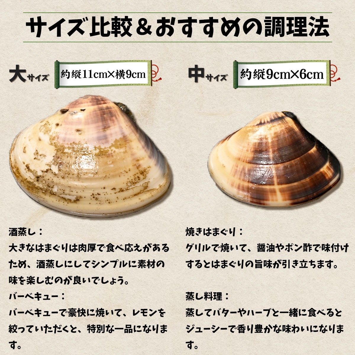 九十九里浜産　冷凍天然はまぐり　お任せサイズ3kgセット（1kg×3袋）漁師直送　砂抜き済み