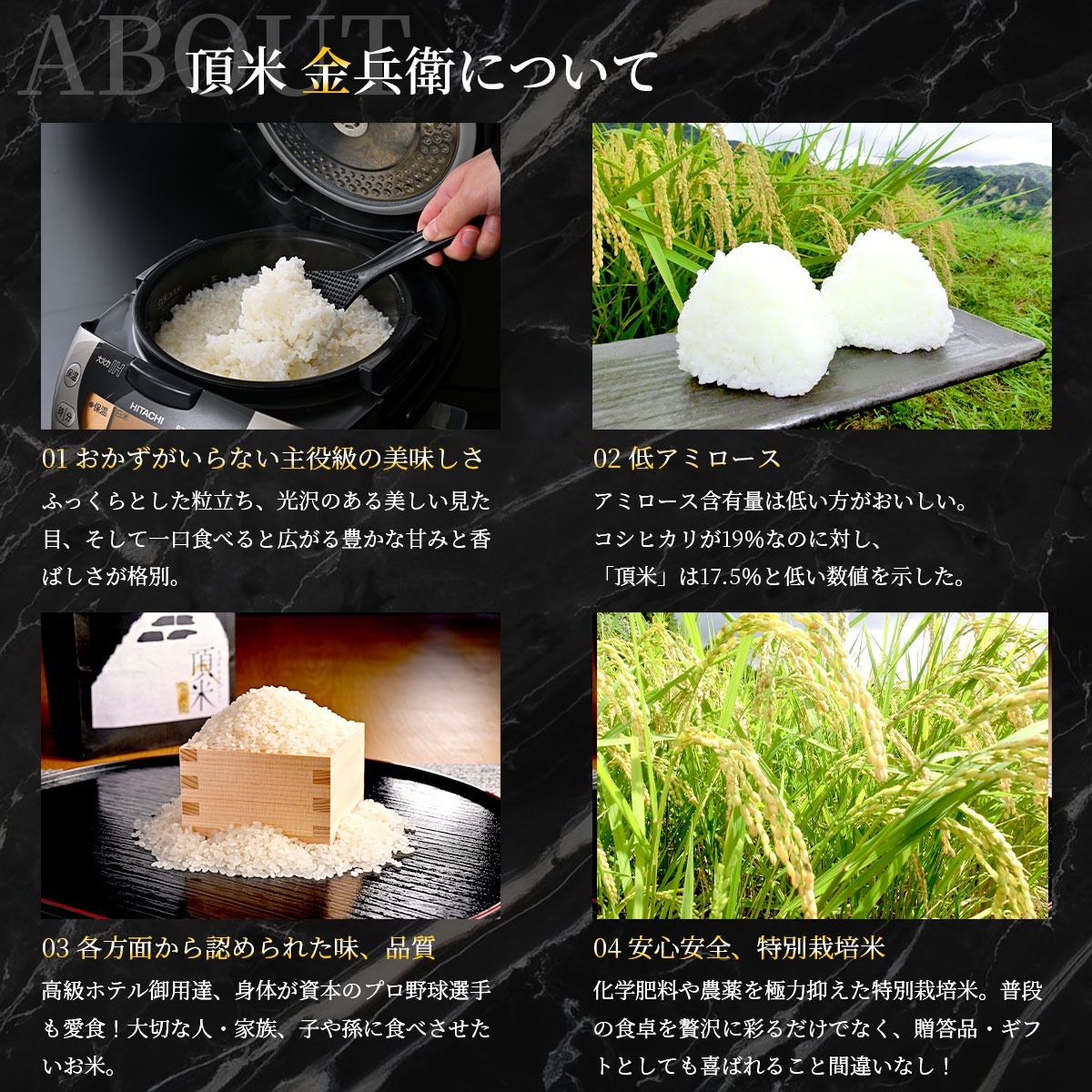 令和7年産　新潟県魚沼産従来コシヒカリ　頂米 金兵衛ギフトセット4kg（2kg×2袋）特別栽培米