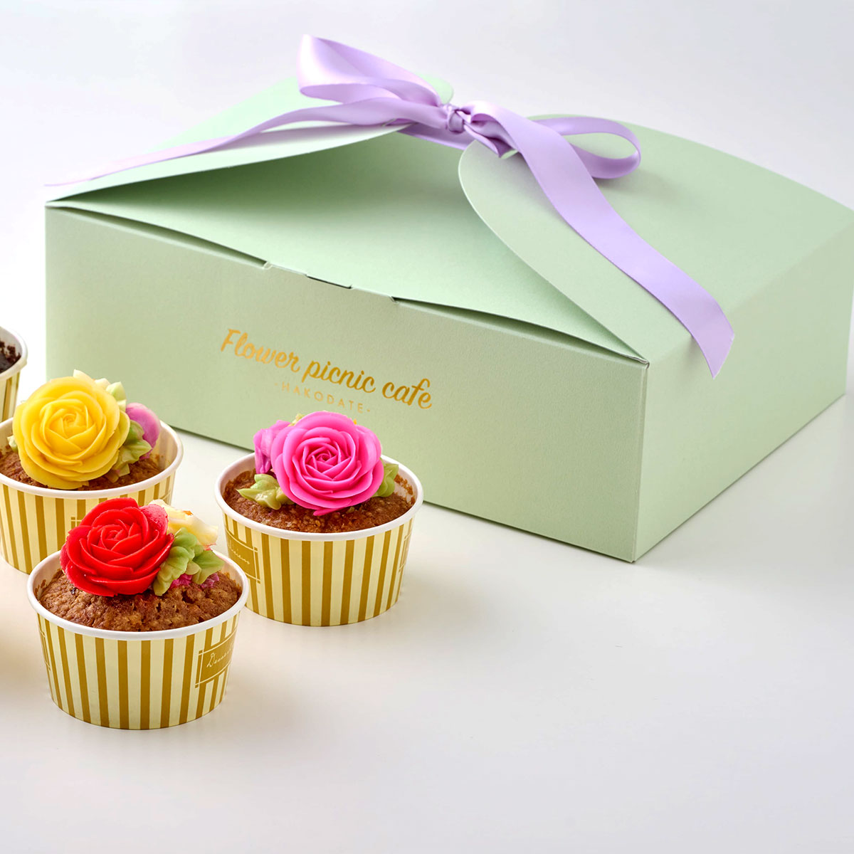 お花のカップケーキ　薔薇　6個セット