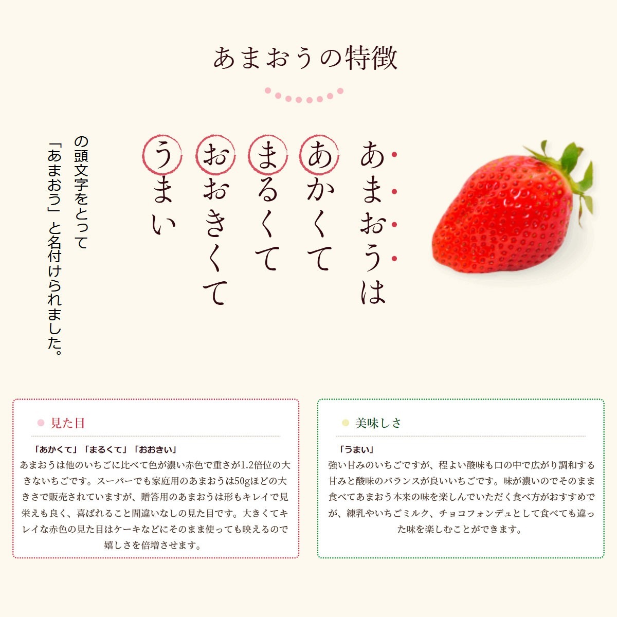 あまおう約540g（270g×2パック）サイズ色々　福岡県の苺農家うるう農園から産地直送