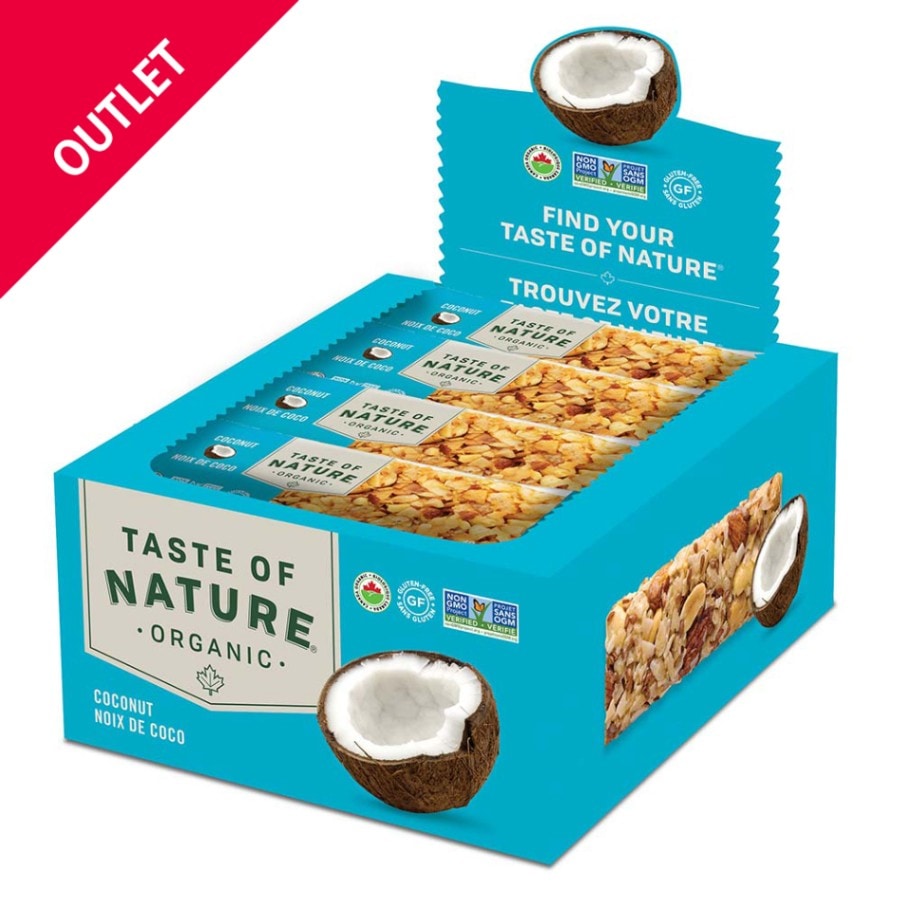 【アウトレット】Taste of Natureオーガニックフルーツ＆ナッツバーココナッツ 16本入