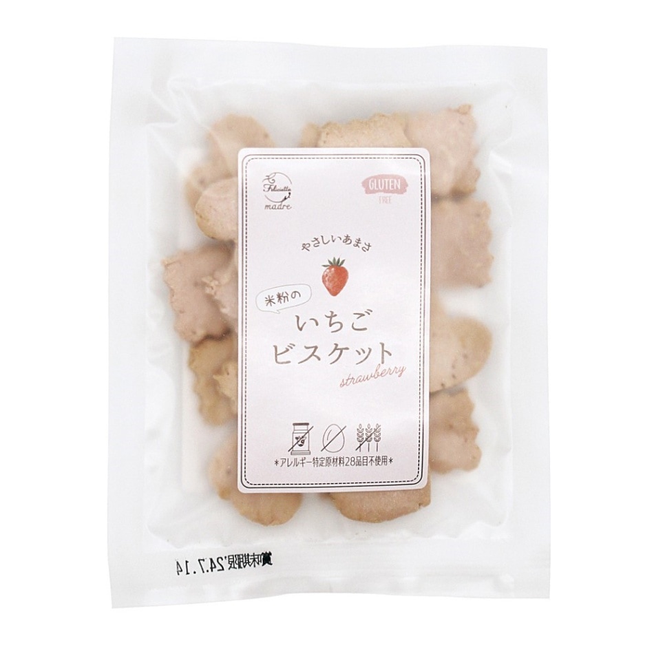 （G&LP）フェリシエッタマードレ 米粉のいちごﾋﾞｽｹｯﾄ 35g