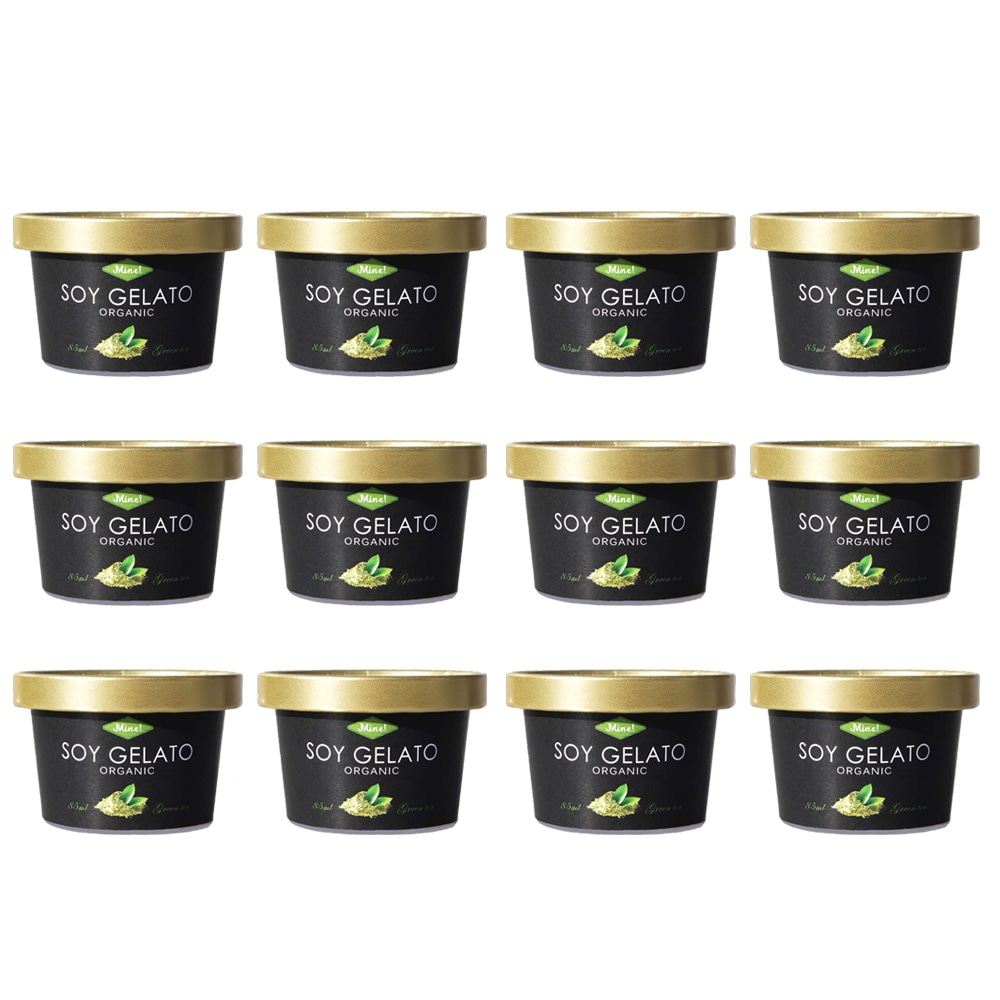 【豆乳アイス】Mine! オーガニックSOYジェラート 抹茶85ml×12個