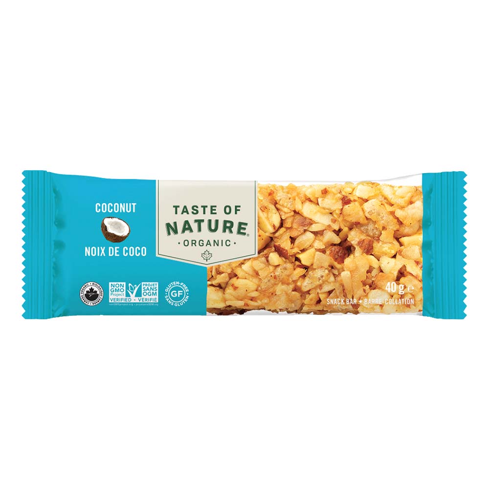 【定期購入】Taste of Natureオーガニックフルーツ＆ナッツバーココナッツ 16本入