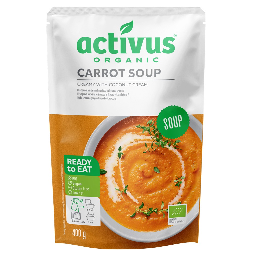 【アウトレット・返品交換不可】activusオーガニックキャロットスープ 400g×10袋（ケース）