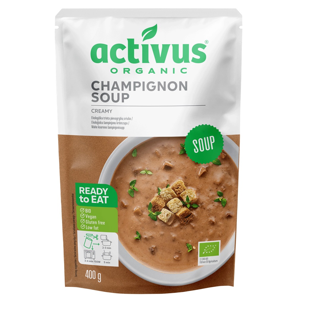 【アウトレット・返品交換不可】activusオーガニックマッシュルームスープ400g×10袋（ケース）