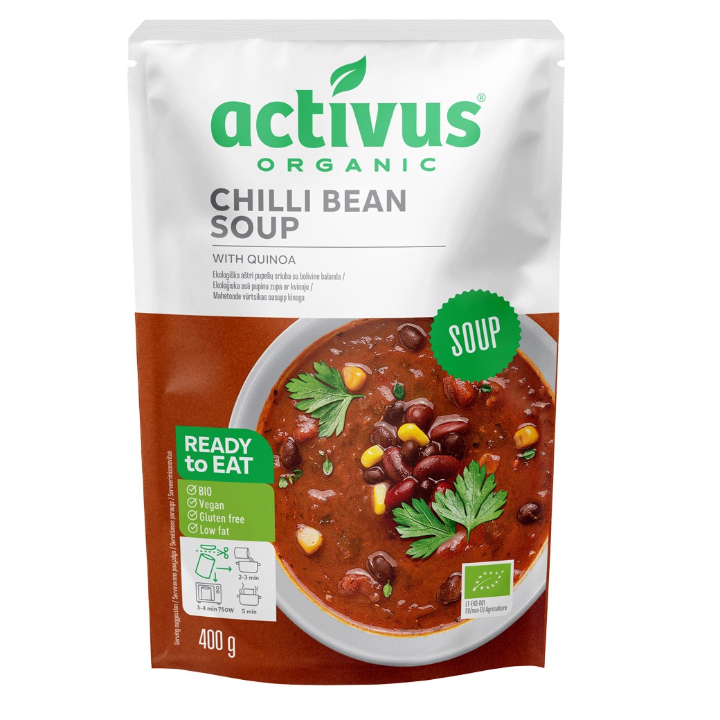 【アウトレット・返品交換不可】activusオーガニックチリビーンズ 400g×10袋（ケース）