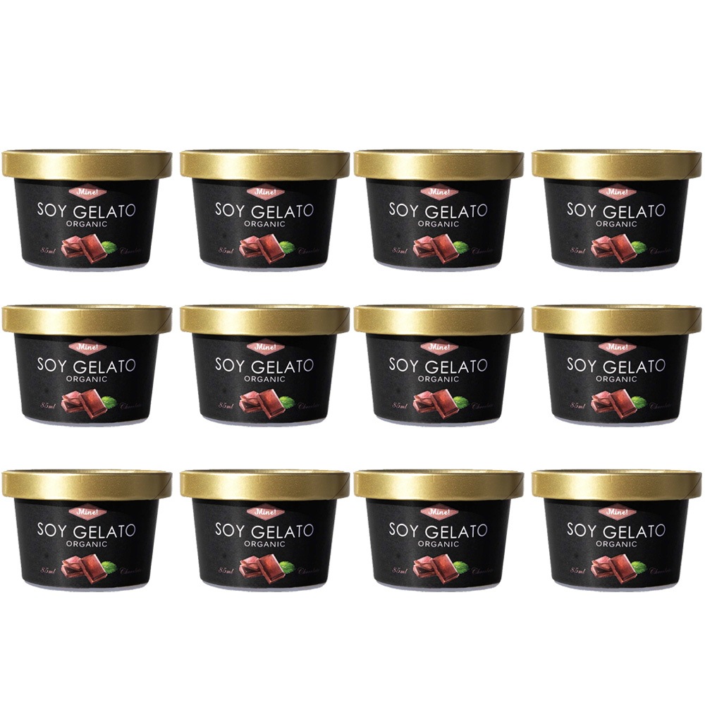【豆乳アイス】Mine! オーガニックSOYジェラート　チョコレート85ml×12個