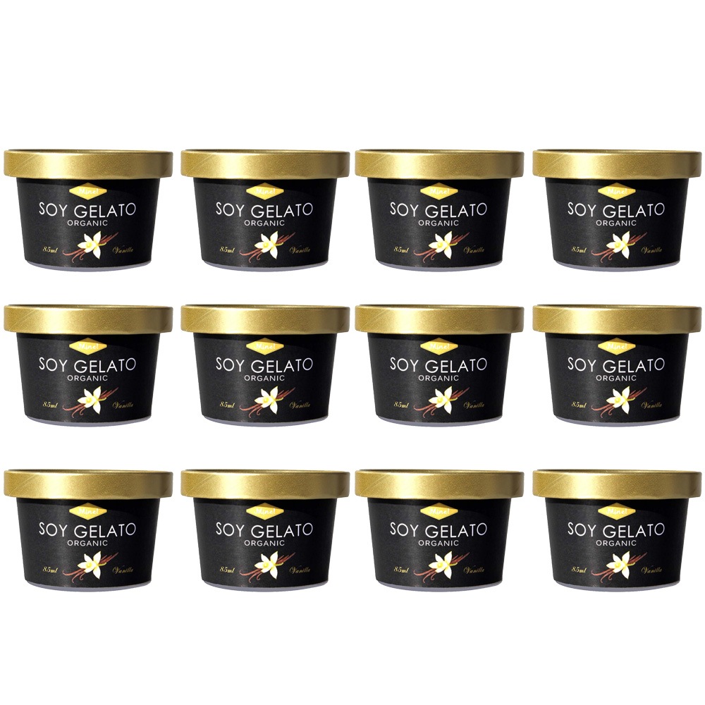 【豆乳アイス】Mine! オーガニックSOYジェラート　バニラ85ml×12個
