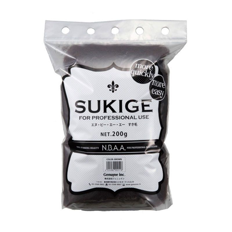 N.B.A.A.(エヌビーエーエー) すき毛 ブラウン 200g(NB-SKG)