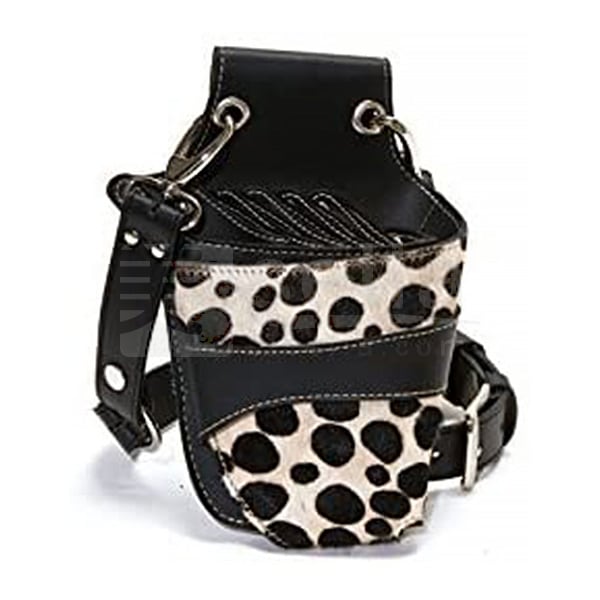 ダルメシアン柄 本革シザーケース 美容師トリマー向け