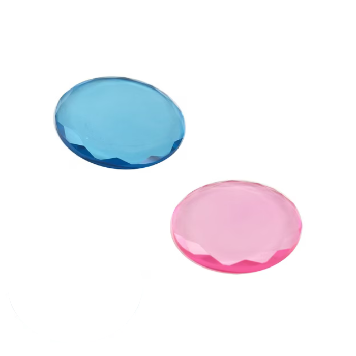 クリスタルプレート ネイルパレット ブリリアントカット 直径4.5cm 2色