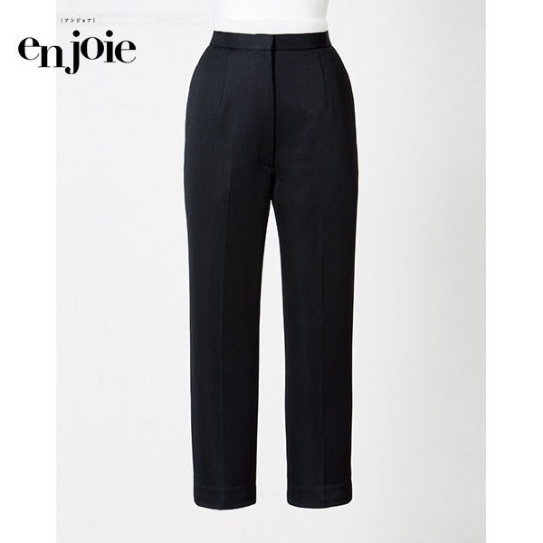 アンジョア 後ろゴムクロップドパンツ 71513-2 黒<Active Stretch Knit>の商品
