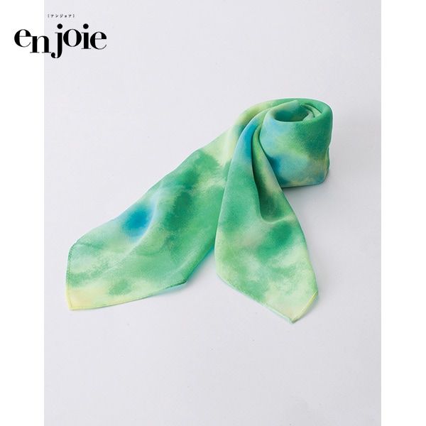 アンジョア スカーフ＆シュシュ OP166-10 グリーン