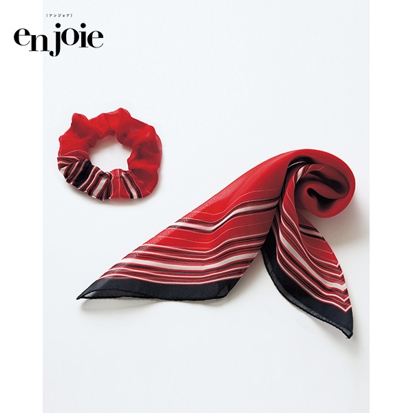 アンジョア スカーフ＆シュシュ OP131-6 レッドの商品