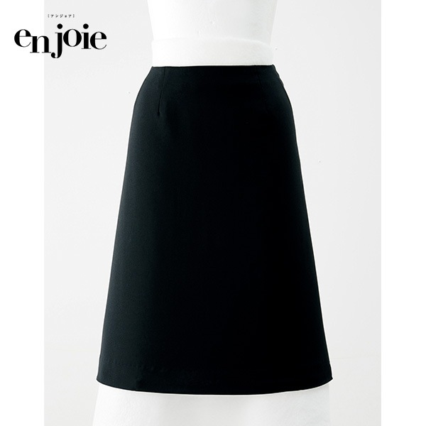 アンジョア Aライン スカート（55cm丈） 56613-2 黒＜Eco Tropical＞