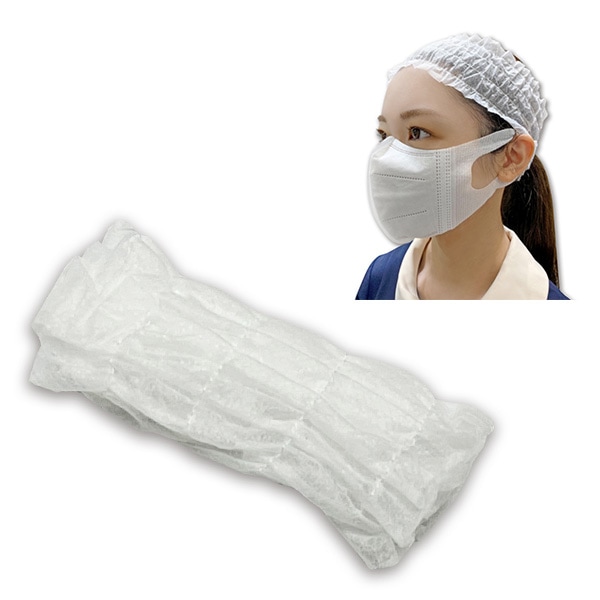 使い捨てヘアターバン 不織布 ホワイト 1000枚