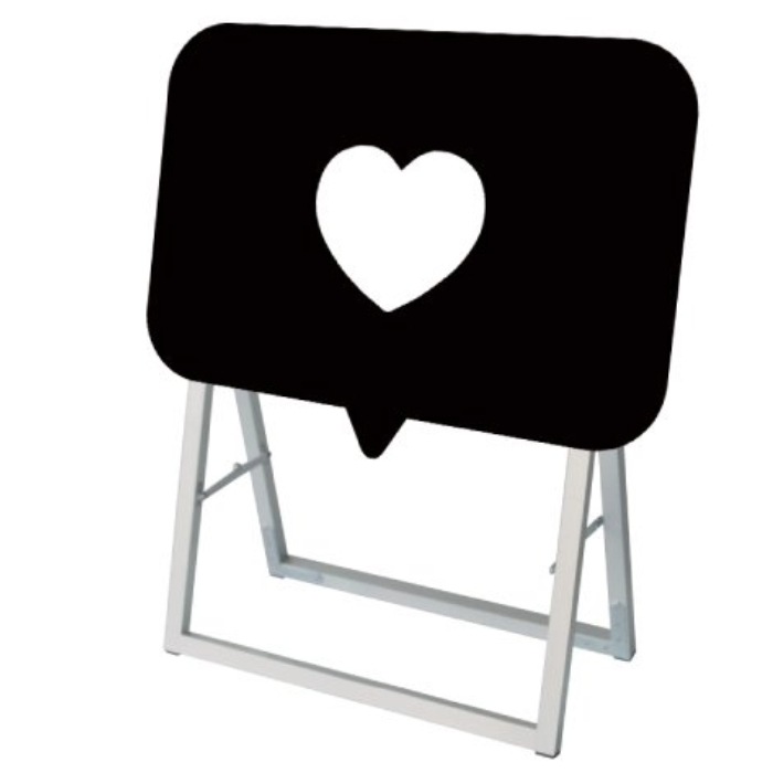 ポップルスタンド看板シルエット大 手型 / ブラックボード ホワイトボード 水性マーカー 店舗看板 マッサージ ネイル エステ tkw-ppsksl45x90k-hnd ポップルスタンド看板 シルエット グラス形 大 ブラック