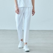 JILL STUART スクラブパンツストレッチストレート ホワイト（４サイズ）