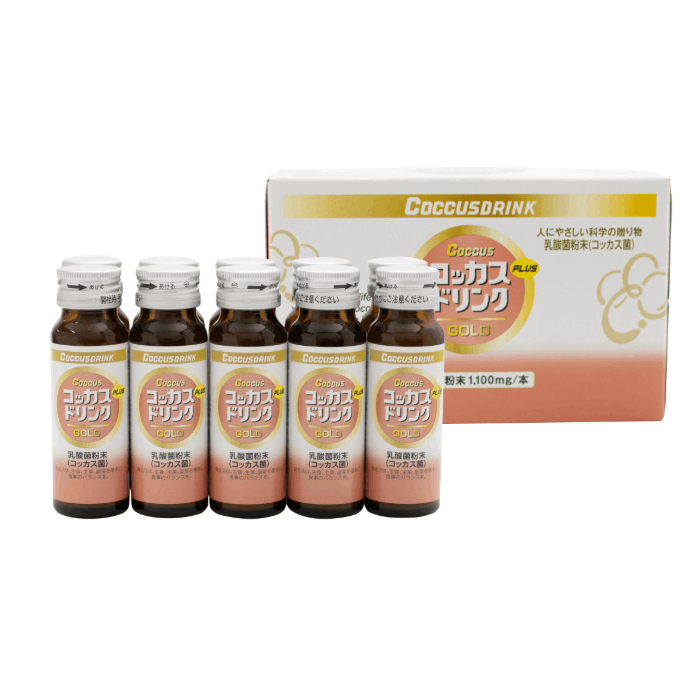 コッカスドリンクゴールドプラス (50ml×50本(1箱10本入)) 乳酸菌粉末に酵母エキス入り清涼飲料水
