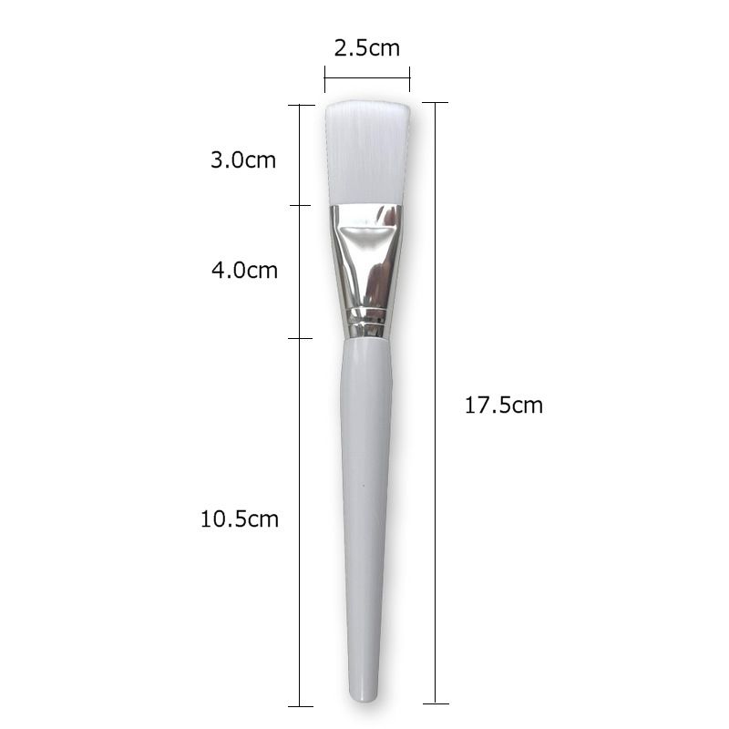 フェイスパック用はけ 長さ17.5cm フェイシャルブラシ ホワイト