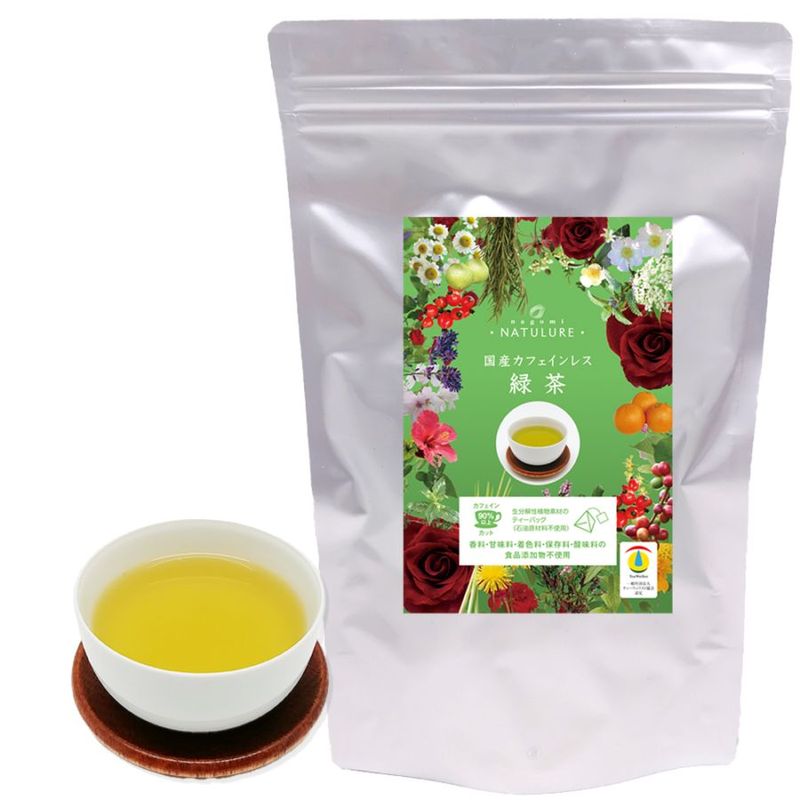 なごみナチュルア 国産カフェインレス緑茶 ティーバッグ2g×100個 nagomi-NATULURE