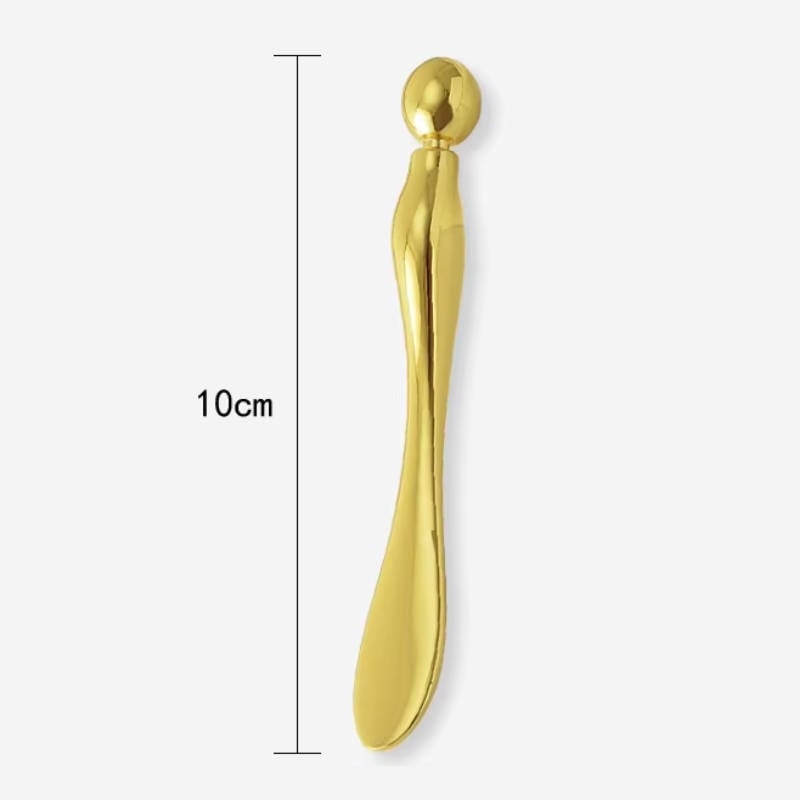 アイクリーム 美容スパチュラ 金属アプリケーター 10cm ゴールド 目元ケア 目元マッサージ