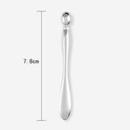 アイクリーム 美容スパチュラ 金属アプリケーター 7.8cm シルバー 目元ケア 目元マッサージ