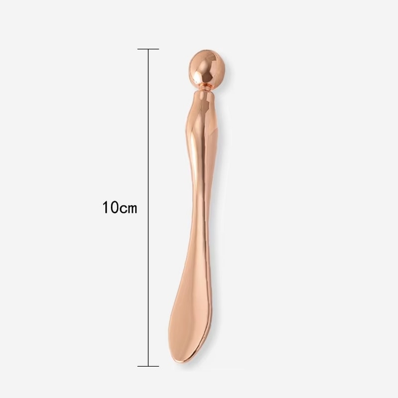 アイクリーム 美容スパチュラ 温冷 金属アプリケーター 10cm ローズピンク 目元ケア 目元マッサージ