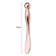 アイクリーム 美容スパチュラ 温冷 金属アプリケーター ローズピンク 10cm 目元ケア 目元マッサージ