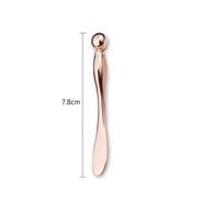 アイクリーム 美容スパチュラ 温冷 金属アプリケーター ローズピンク 7.8cm 目元ケア 目元マッサージ