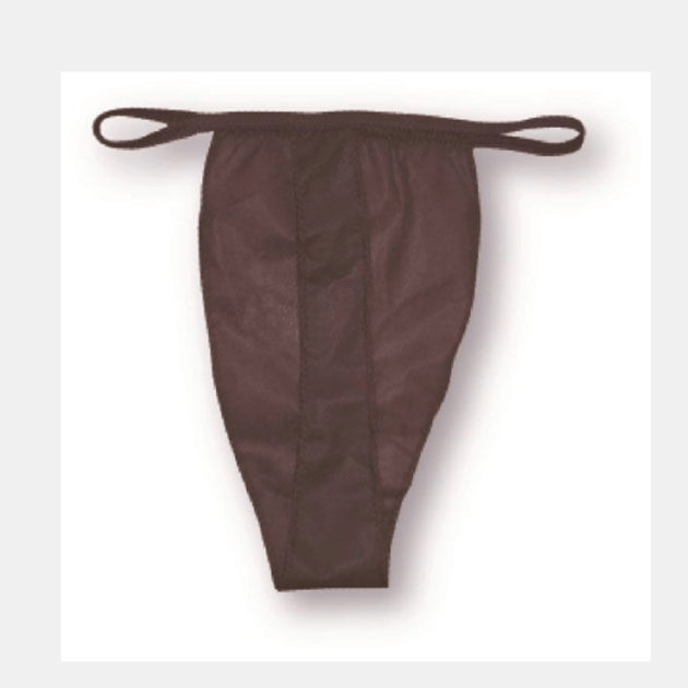 【在庫セール】ペーパーTバック ダークブラウン サイズフリー 100枚 個包装 使い捨て