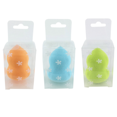 メイク用スポンジ パフ（ひょうたん型）L'etoile（レトワール） ライトオレンジ ライトブルー ライトグリーン