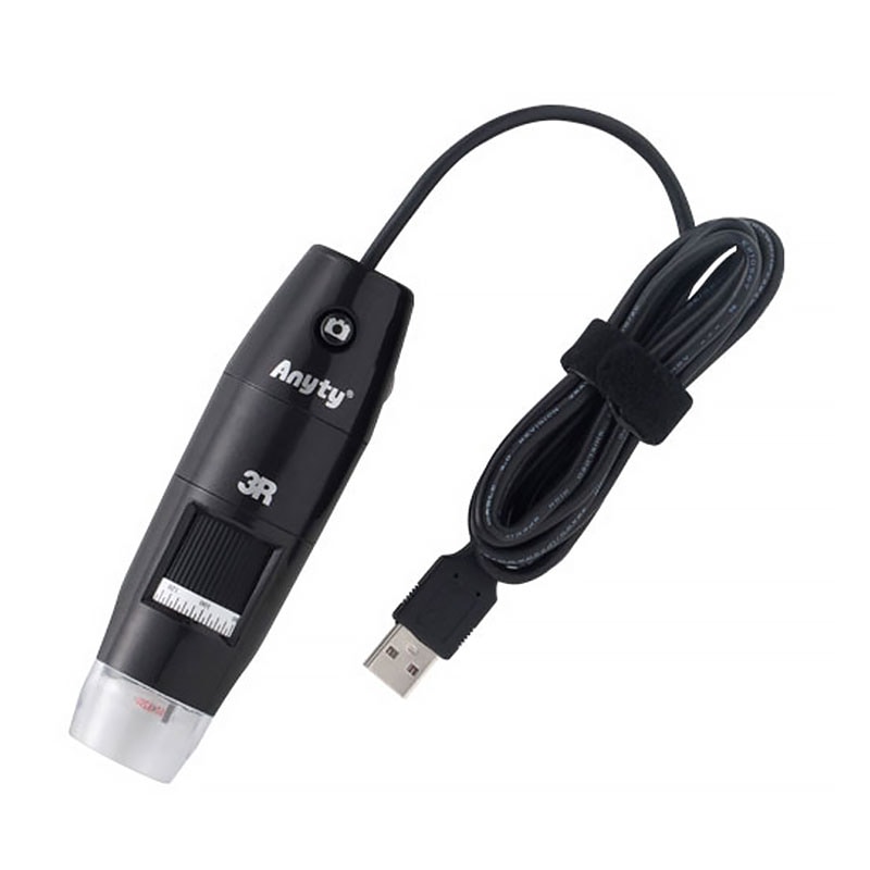 マイクロスコープ(USBタイプ) 肌質診断 毛穴チェック 有線接続 3R-MSUSB401