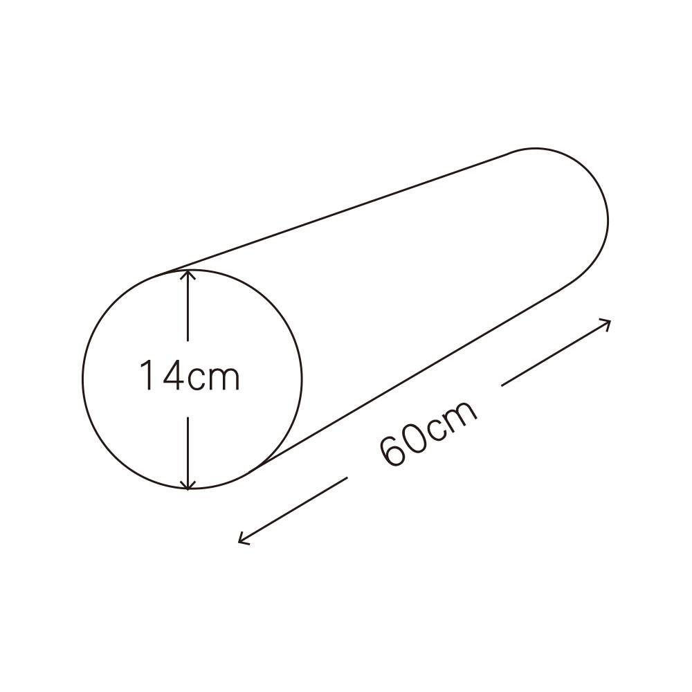 ベロア円型ロングマクラ ロングマッサージ枕 ブラウンのみ