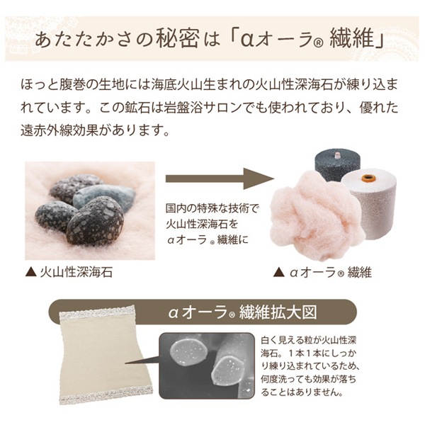 ほっと腹巻（レース無） 4色　通年使える