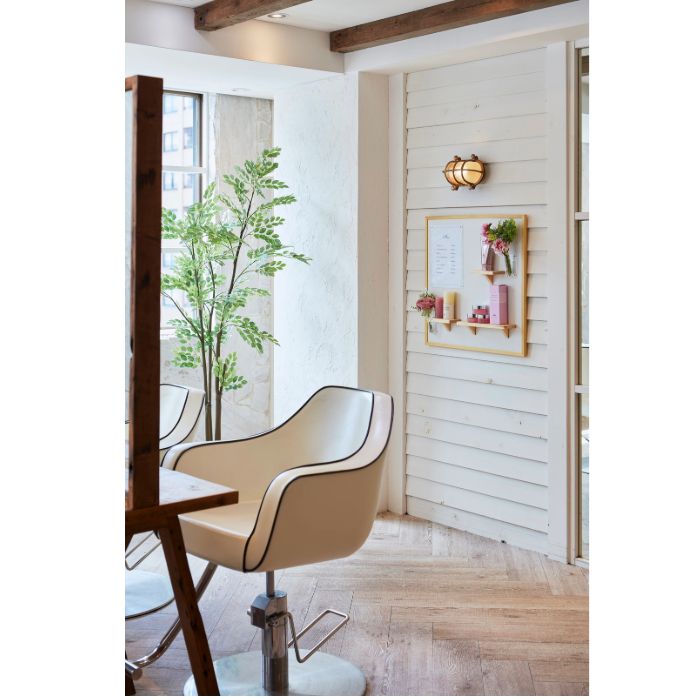 美容室グリーンディスプレイ壁ディスプレイ