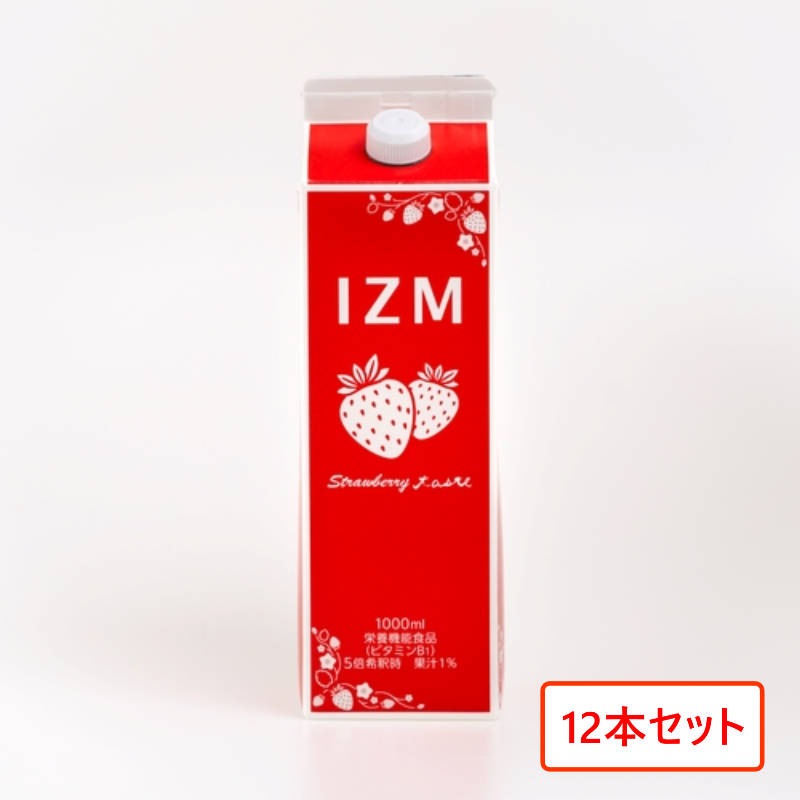 IZM(イズム)STRAWBERRY TASTE(ストロベリー テイスト) 1000mL 12本セット