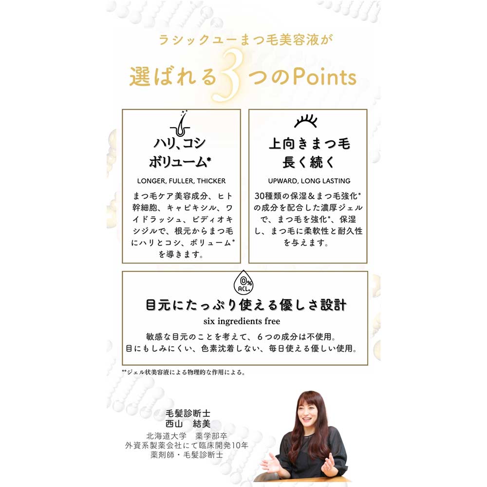 ラシックユー No.2 アイラッシュ セラム 6mL 店販可の通販｜美セラ
