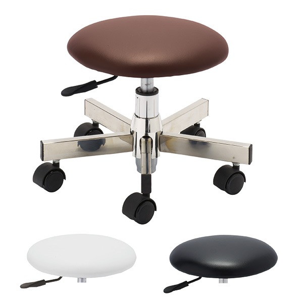 ステンレス脚 ペディキュア スツール 高さ36-44cm 日本製