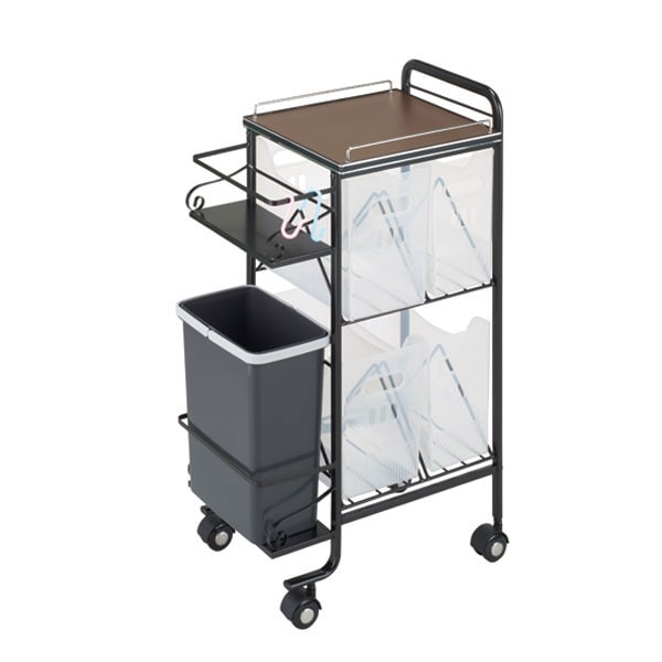 シャンプーストッカーワゴン 5色 タオル収納大容量 タオル40枚ガーゼ40枚収納 メンテナンスキャスター 日本製