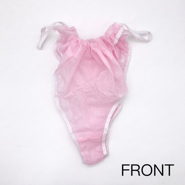 使い捨て　紙ショーツ　ピンク スライドペーパーショーツ（ギャザータイプ）100枚入り ピンクの